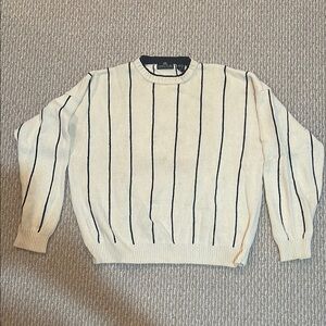Classic Cream Striped Sweater